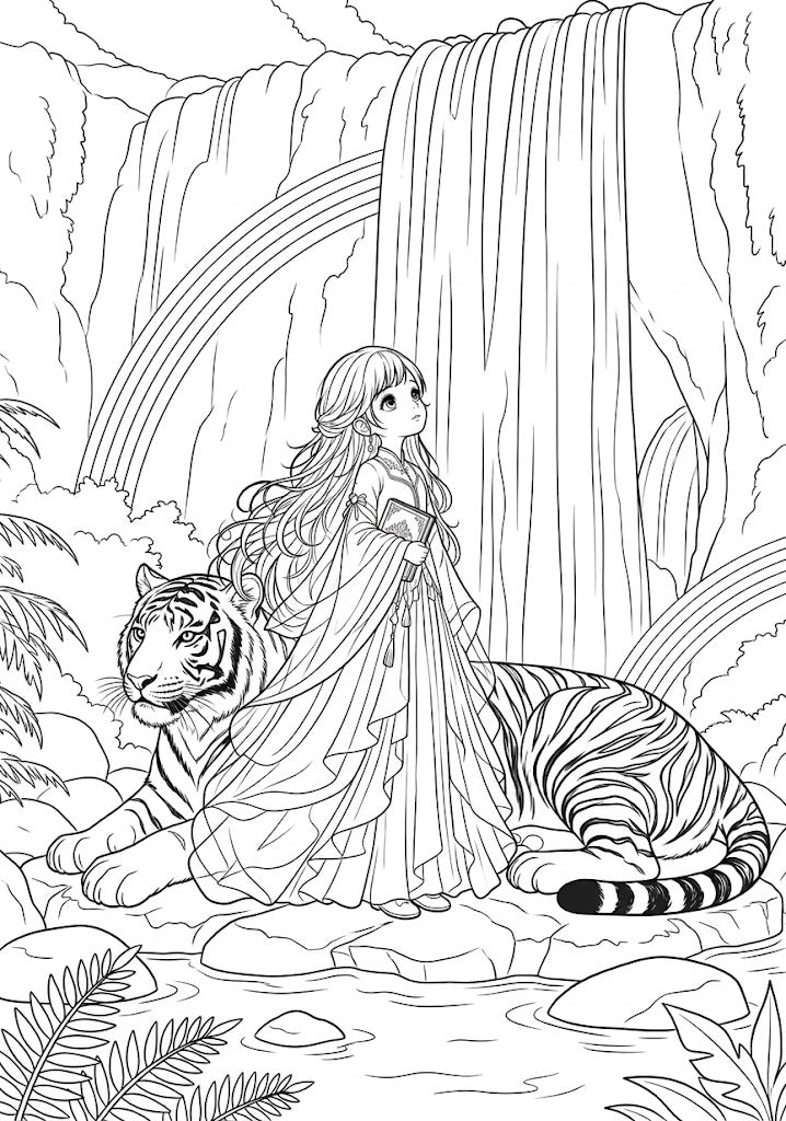 Princesse Azuréa et Malyor le Tigre de Malaisie