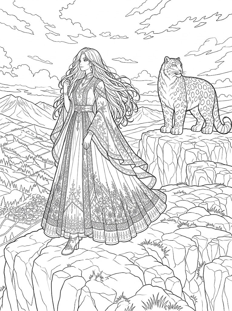 Princesse Briselde et Orkan le Léopard des Montagnes