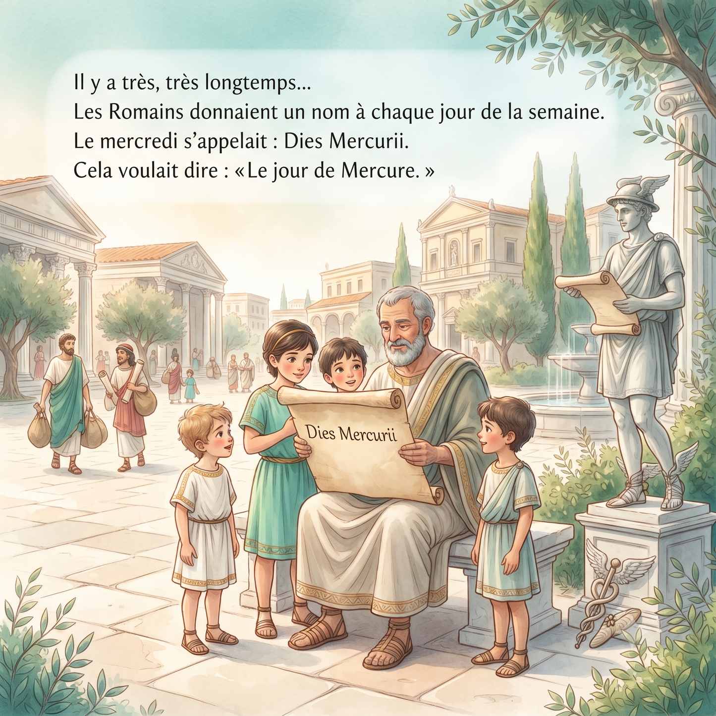 ¿Por qué el Mercredi se llama Mercredi? (Libro digital ilustrado para niños de 3 a 8 años)