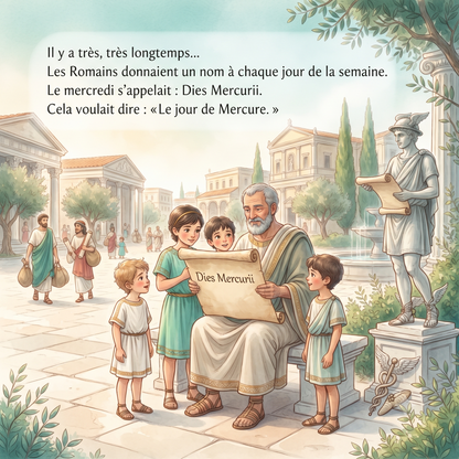 ¿Por qué el Mercredi se llama Mercredi? (Libro digital ilustrado para niños de 3 a 8 años)