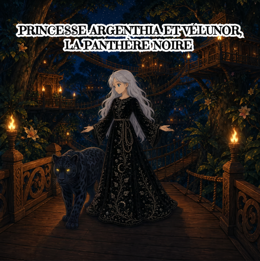 Princesse Argenthia et Vélunor la Panthère Noire