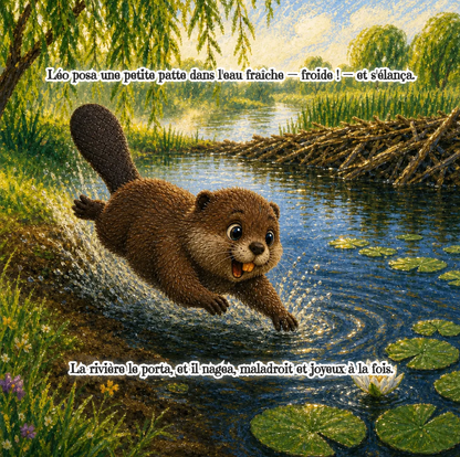 Léo el Castor (Libro digital ilustrado para niños de 3 a 8 años)