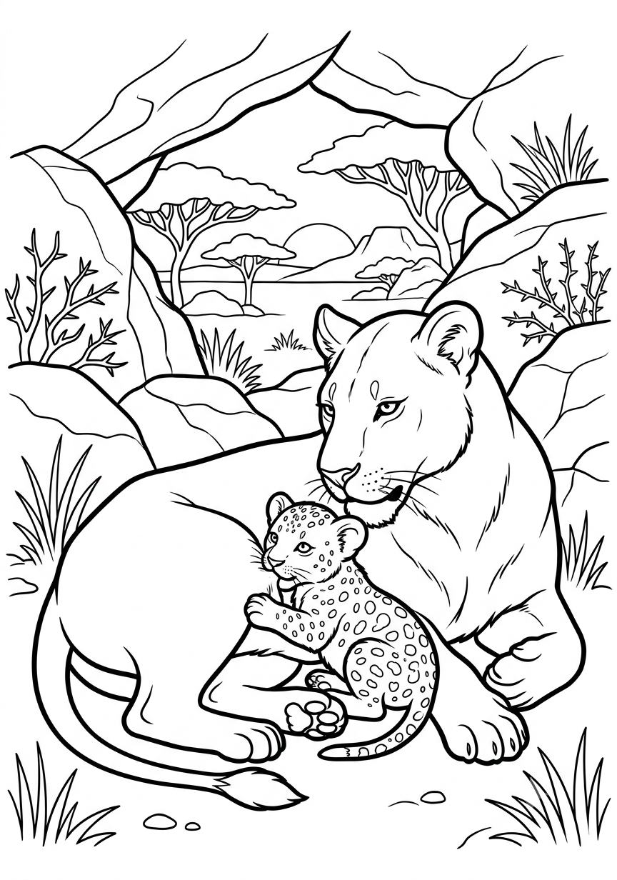 Nokko el Pequeño León (Libro digital ilustrado para niños de 3 a 8 años)