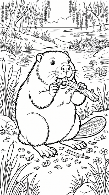 Léo el Castor (Libro digital ilustrado para niños de 3 a 8 años)