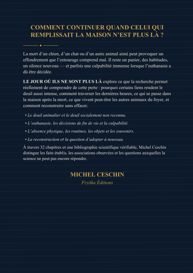 Le jour où ils ne sont plus là