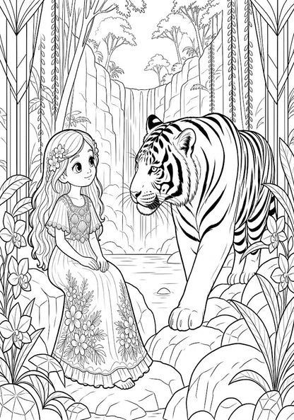 Princesse Sylénia et Almaris le Tigre Blanc
