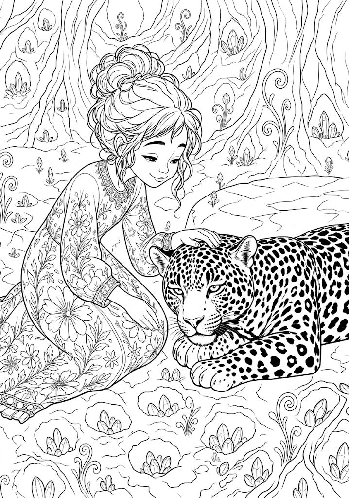 Princesse Doréline et Kazaru le Jaguar