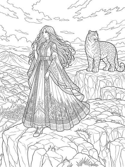 Princesse Briselde et Orkan le Léopard des Montagnes