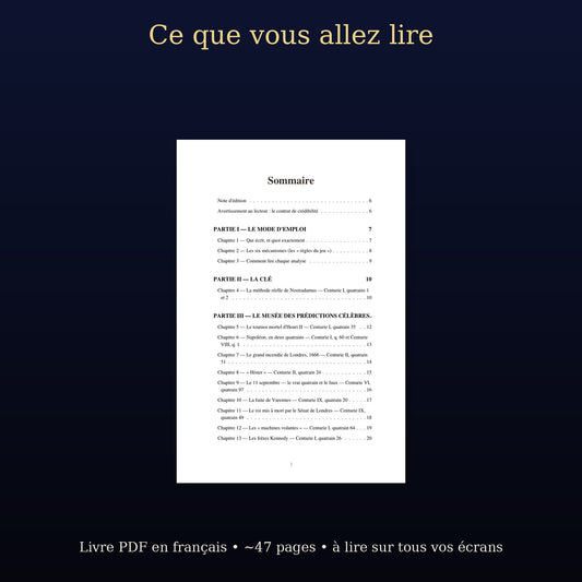 Nostradamus, Mot à Mot