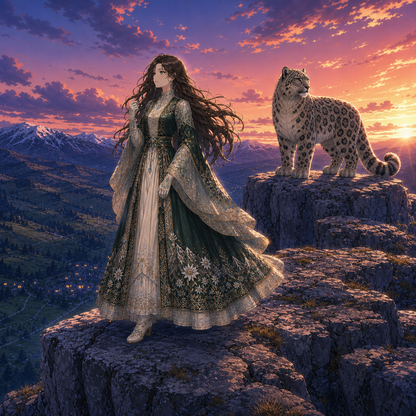 Princesse Briselde et Orkan le Léopard des Montagnes