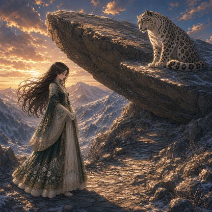 Princesse Briselde et Orkan le Léopard des Montagnes