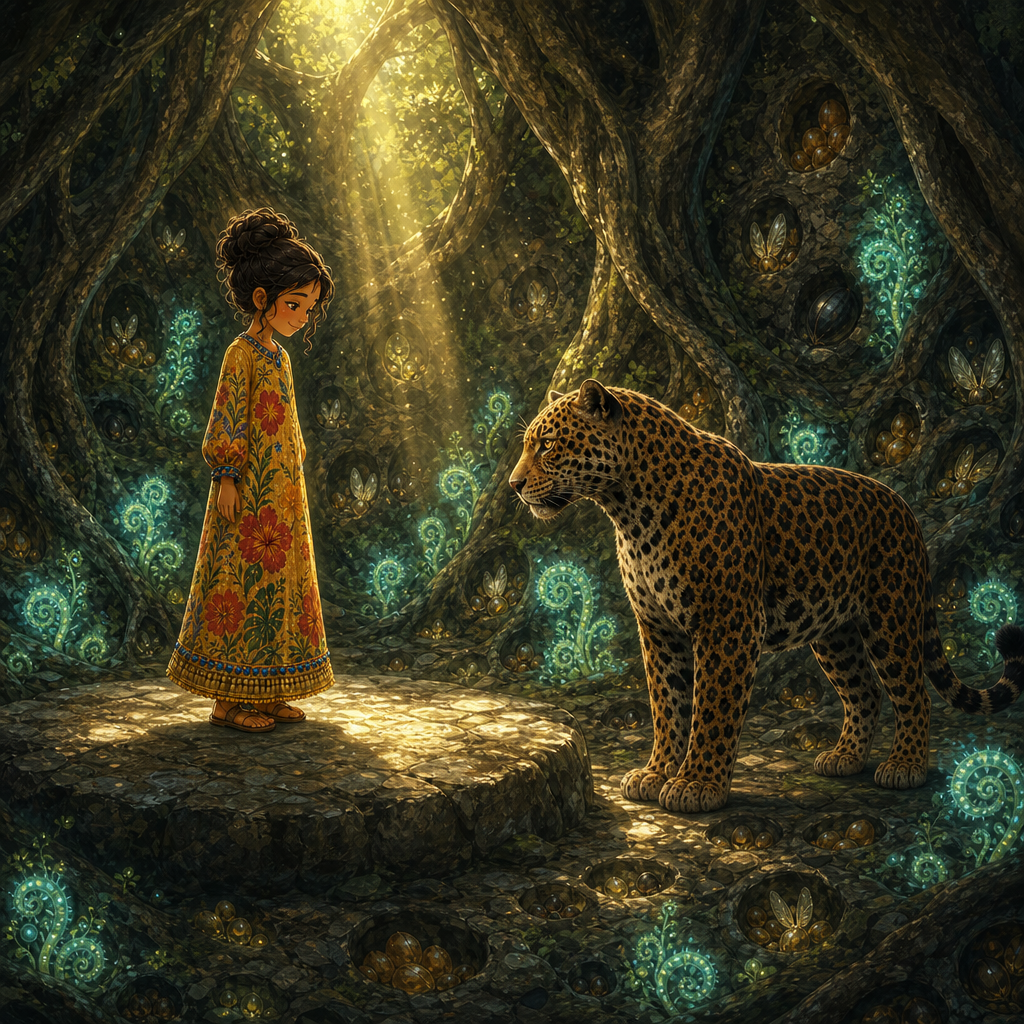Princesse Doréline et Kazaru le Jaguar