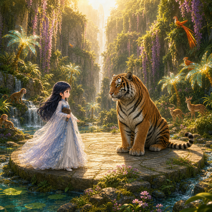Princesse Azuréa et Malyor le Tigre de Malaisie