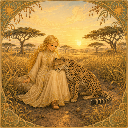 Princesse Elyara et Zélio le Guépard