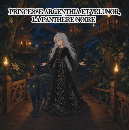 Princesse Argenthia et Vélunor la Panthère Noire